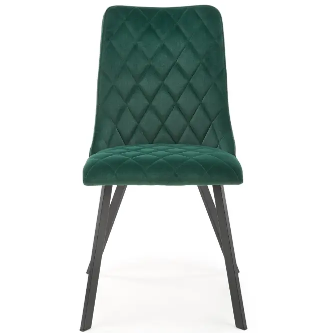 Szék K450 Velvet/Fém Sötétzöld