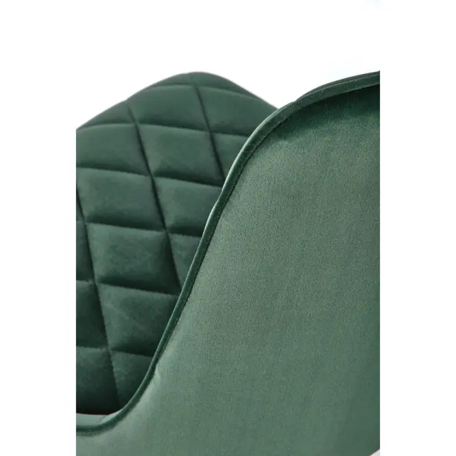 Szék K450 Velvet/Fém Sötétzöld