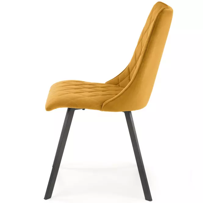 Szék K450 Velvet/Fém Mustár