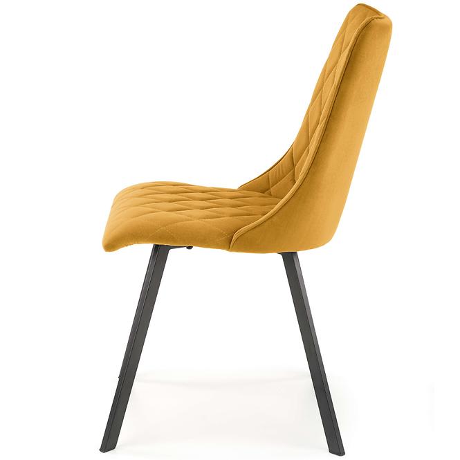 Szék K450 Velvet/Fém Mustár