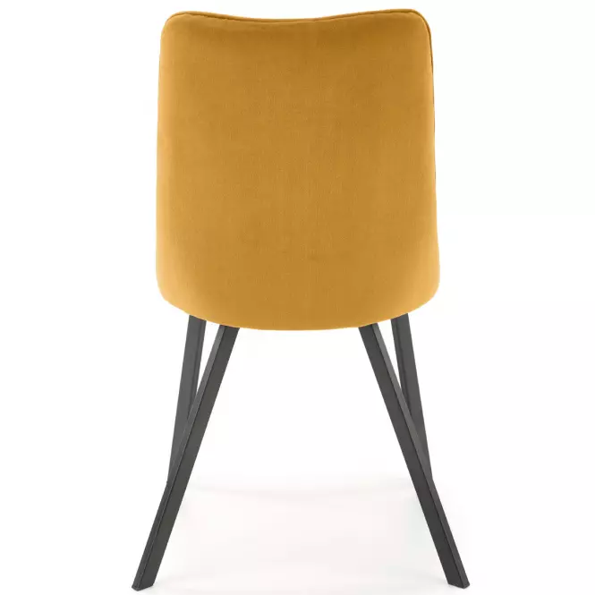 Szék K450 Velvet/Fém Mustár