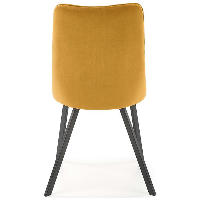 Szék K450 Velvet/Fém Mustár