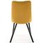 Szék K450 Velvet/Fém Mustár,4
