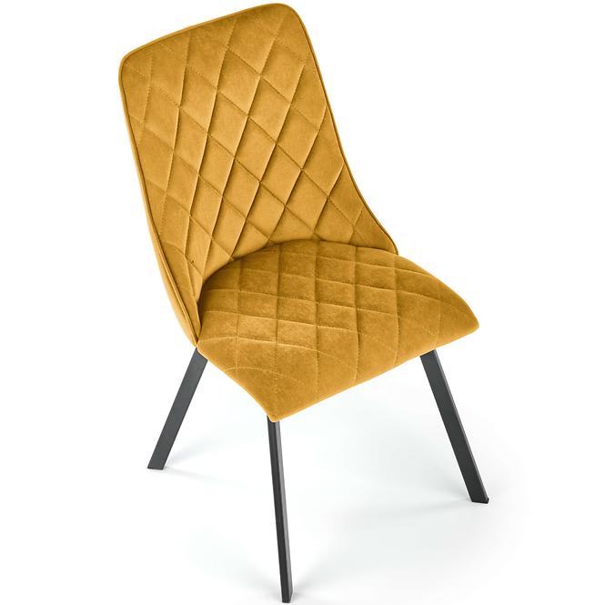 Szék K450 Velvet/Fém Mustár