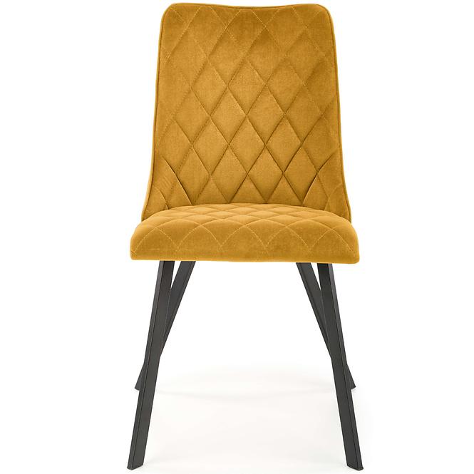 Szék K450 Velvet/Fém Mustár