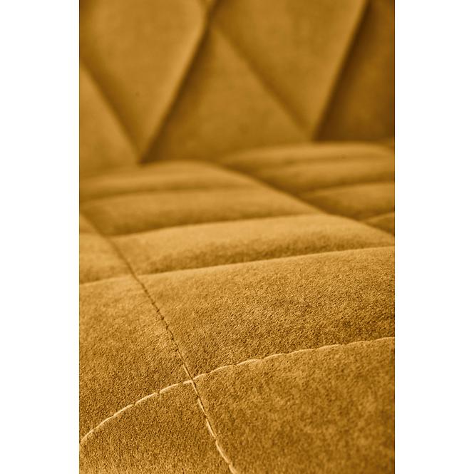 Szék K450 Velvet/Fém Mustár