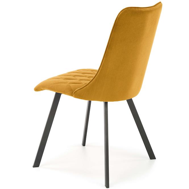 Szék K450 Velvet/Fém Mustár
