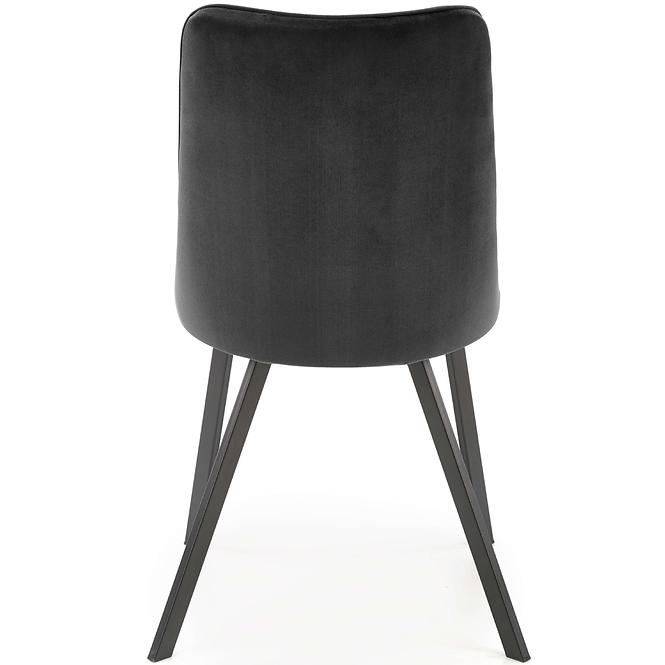 Szék K450 Velvet/Fém fekete