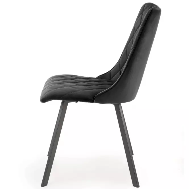 Szék K450 Velvet/Fém fekete