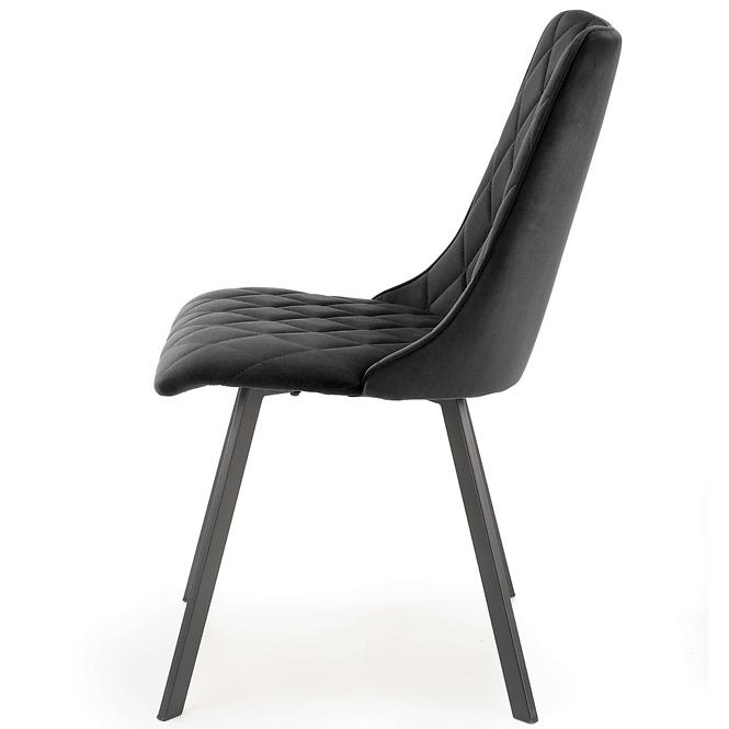 Szék K450 Velvet/Fém fekete