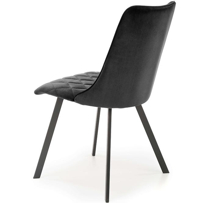 Szék K450 Velvet/Fém fekete