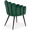 Szék K410 Velvet/Fém Sötétzöld,4