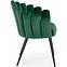 Szék K410 Velvet/Fém Sötétzöld,5