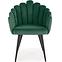 Szék K410 Velvet/Fém Sötétzöld,6