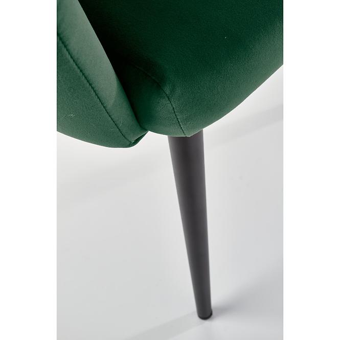 Szék K410 Velvet/Fém Sötétzöld,8