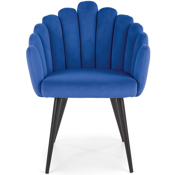 Szék K410 Velvet/Fém Gránátowy