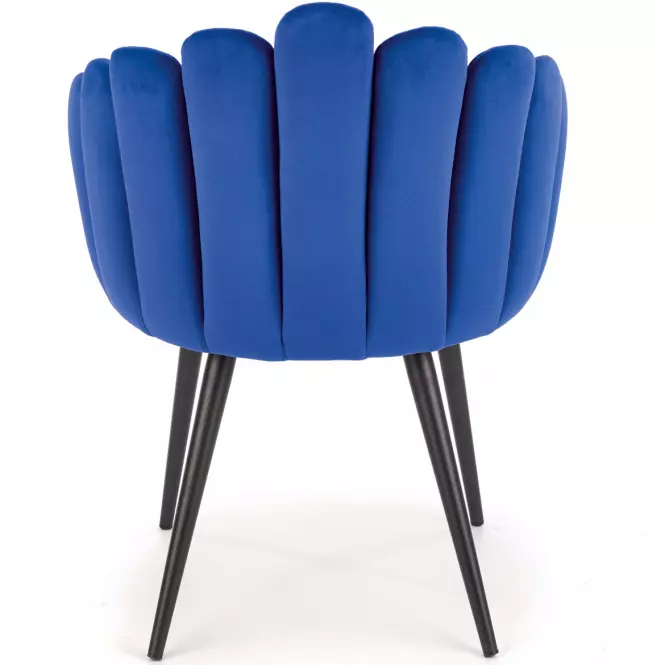 Szék K410 Velvet/Fém Gránátowy