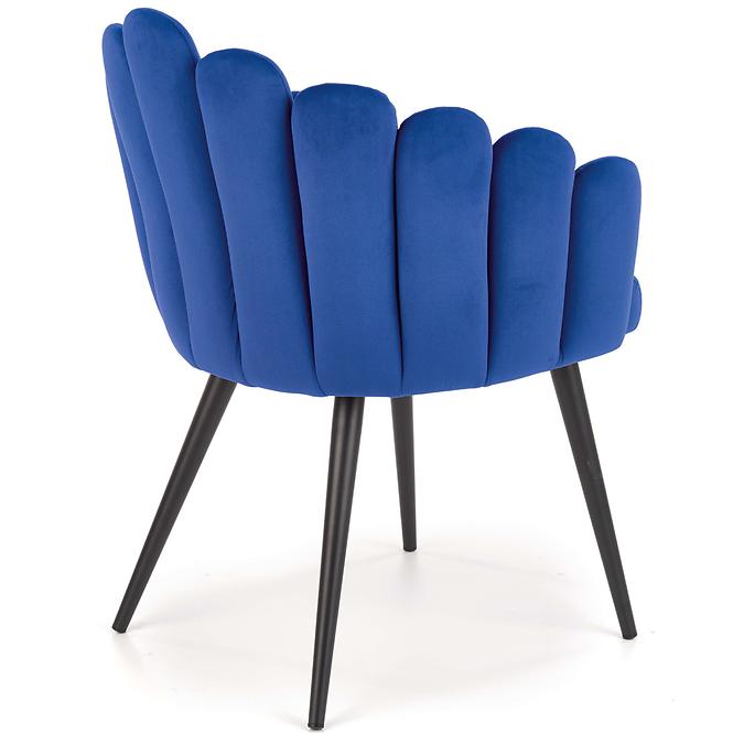 Szék K410 Velvet/Fém Gránátowy