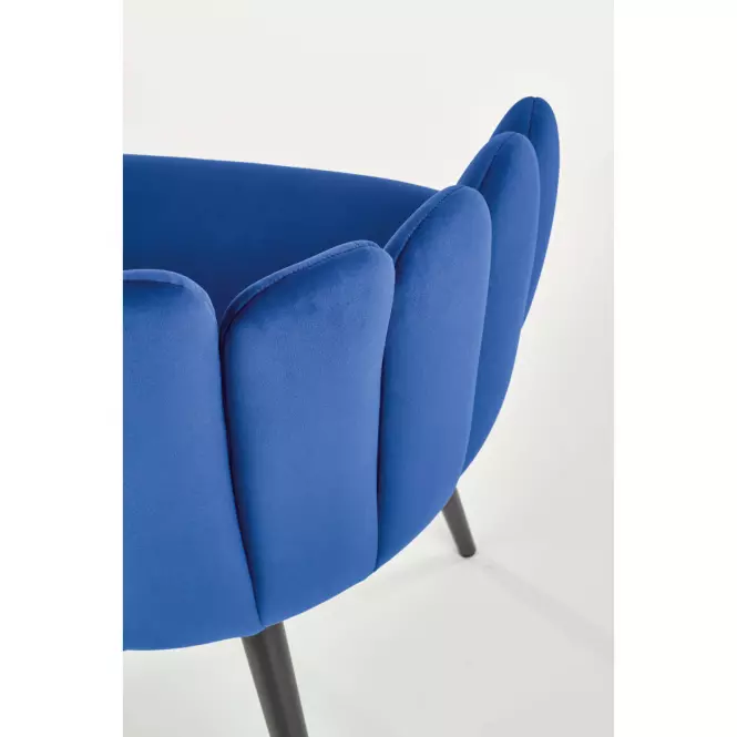 Szék K410 Velvet/Fém Gránátowy