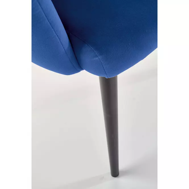 Szék K410 Velvet/Fém Gránátowy