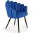 Szék K410 Velvet/Fém sötétkék