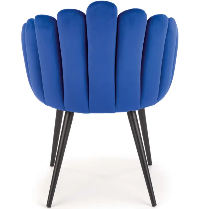 Szék K410 Velvet/Fém sötétkék