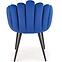 Szék K410 Velvet/Fém sötétkék,3
