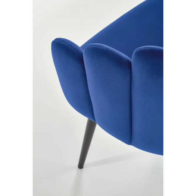 Szék K410 Velvet/Fém sötétkék,6