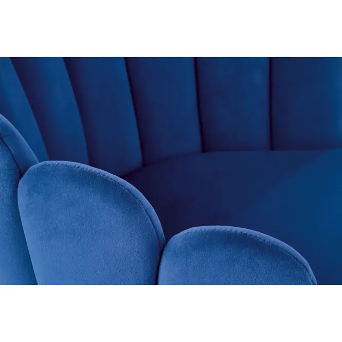 Szék K410 Velvet/Fém sötétkék