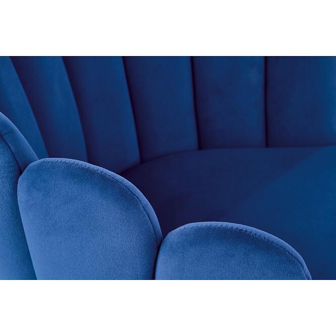 Szék K410 Velvet/Fém sötétkék
