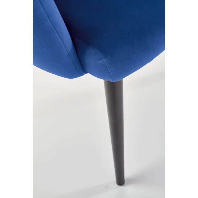 Szék K410 Velvet/Fém sötétkék