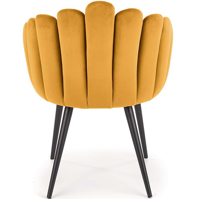 Szék K410 Velvet/Fém Mustár