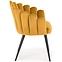 Szék K410 Velvet/Fém Mustár,3
