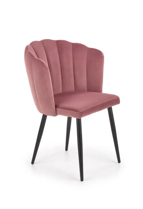 Szék K386 Velvet/Fém Rózsaszín,2