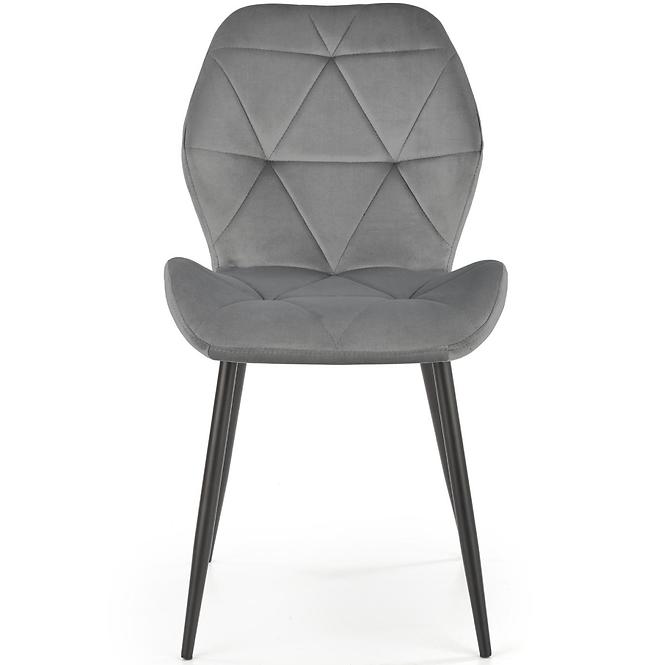 Szék K453 Velvet/Fém szürke