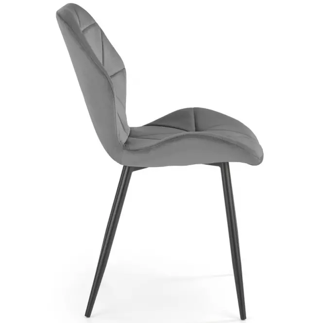 Szék K453 Velvet/Fém szürke