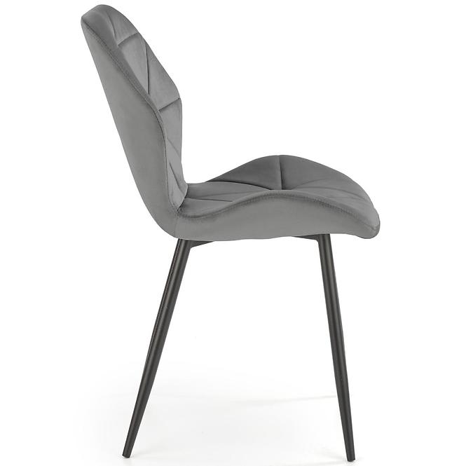Szék K453 Velvet/Fém szürke