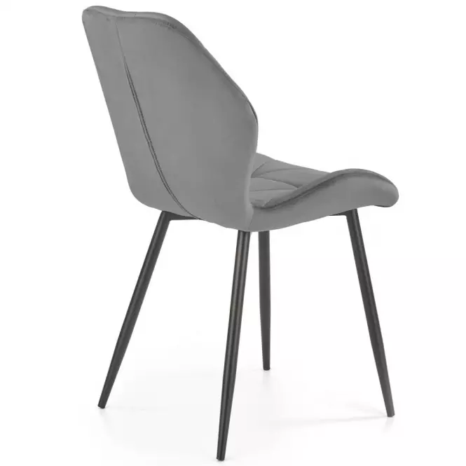 Szék K453 Velvet/Fém szürke