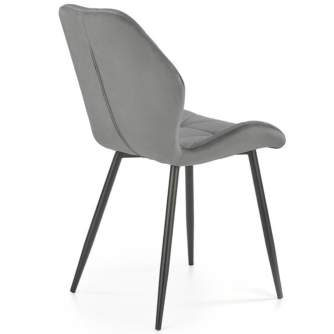 Szék K453 Velvet/Fém szürke