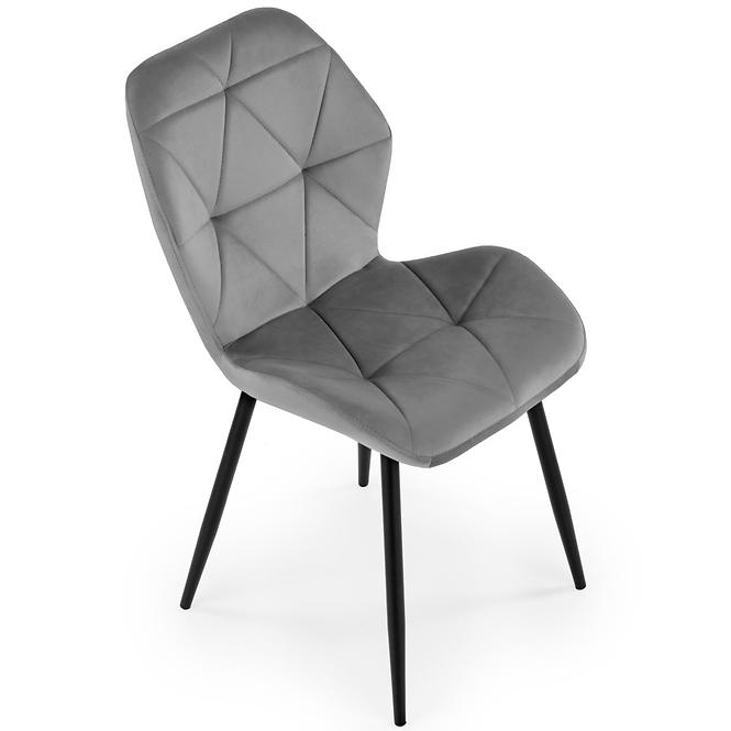 Szék K453 Velvet/Fém szürke