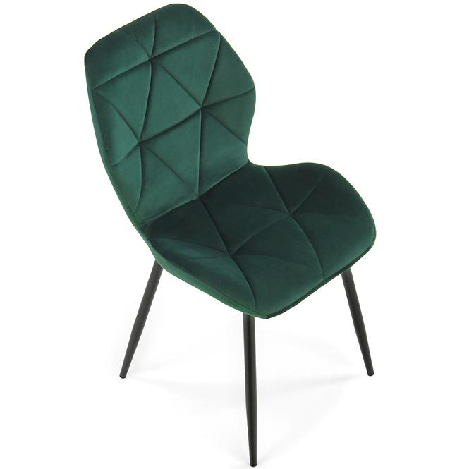 Szék K453 Velvet/Fém Sötétzöld