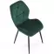 Szék K453 Velvet/Fém Sötétzöld,4