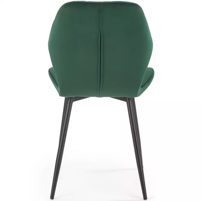 Szék K453 Velvet/Fém Sötétzöld
