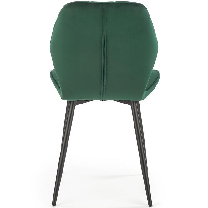 Szék K453 Velvet/Fém Sötétzöld