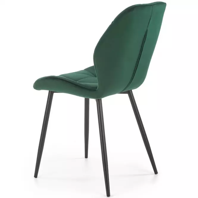 Szék K453 Velvet/Fém Sötétzöld