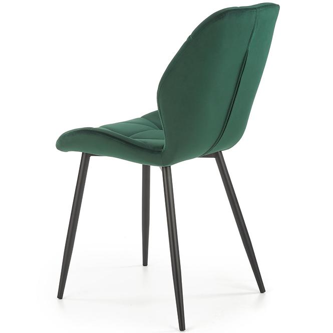 Szék K453 Velvet/Fém Sötétzöld