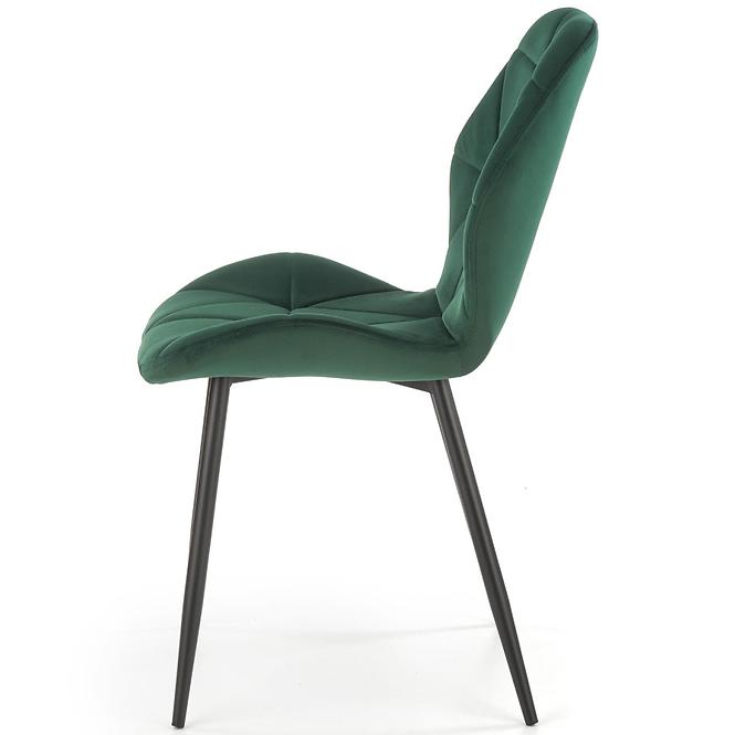 Szék K453 Velvet/Fém Sötétzöld