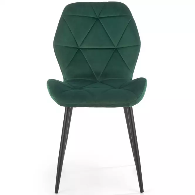 Szék K453 Velvet/Fém Sötétzöld
