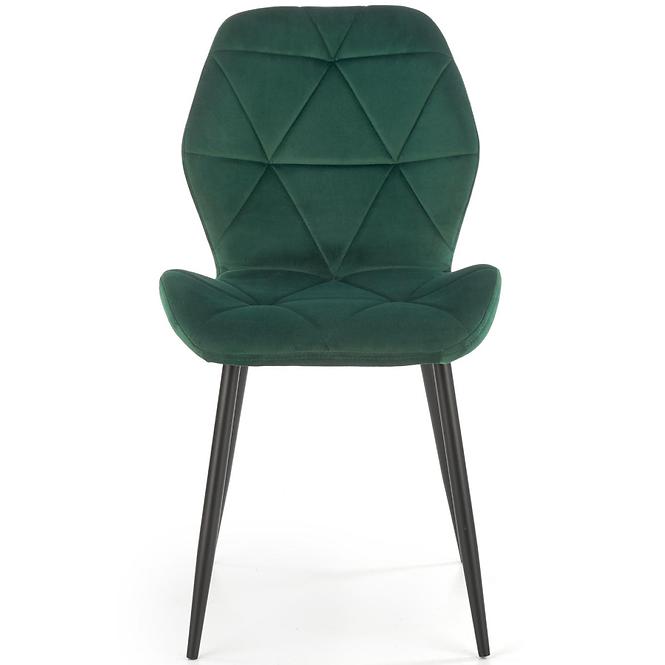 Szék K453 Velvet/Fém Sötétzöld