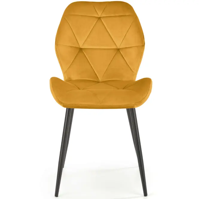 Szék K453 Velvet/Fém Mustár,4